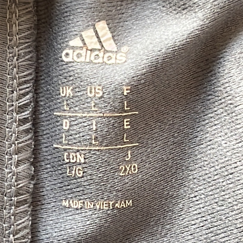 Adidas charcoal gray tricot track pants size L - Picture 4 of 6